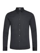 Super Slim-Fit Poplin Suit Shirt Tops Shirts Business Black Mango