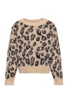 Sweater Feather Yarn Jaquard Tops Knitwear Pullovers Multi/patterned L...