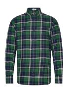 Reg Flannel Check Shirt Tops Shirts Casual Green GANT