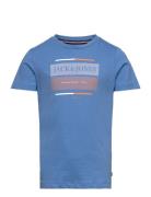 Jjcyrus Tee Ss Crew Neck Jnr Tops T-shirts Short-sleeved Blue Jack & J...