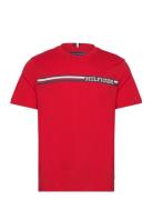 Monotype Chest Stripe Tee Tops T-shirts Short-sleeved Red Tommy Hilfig...