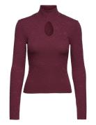 Ls Clio Top Tops Knitwear Jumpers Burgundy GUESS Jeans