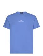 Classic Fit Logo Jersey T-Shirt Tops T-shirts Short-sleeved Blue Polo ...