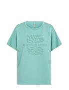 Sc-Banu Tops T-shirts & Tops Short-sleeved Blue Soyaconcept