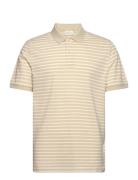 Striped Ss Pique Polo Tops Polos Short-sleeved Beige GANT