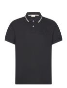 Contrast Tipping Ss Pique Polo Tops Polos Short-sleeved Black GANT