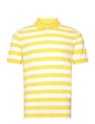 Stripe Ss Pique Polo Tops Polos Short-sleeved Yellow GANT