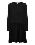 Slfamaya Ls Short Dress Kort Kjole Black Selected Femme