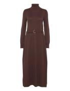 With Cashmere And Wool: Fine Knit Maxi Dress Maxikjole Festkjole Brown...
