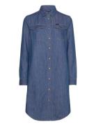 Shirt Dress Kort Kjole Blue Lee Jeans