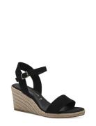 Women Sandals Sko Wedge Black Tamaris