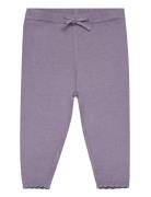 Pants Knit Bottoms Sweatpants Purple Fixoni