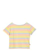 Pastel Stripe Ss Tee Tops T-shirts Short-sleeved Multi/patterned Mini ...