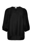 Kcjane Blouse Tops Blouses Long-sleeved Black Kaffe Curve