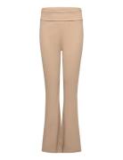 Jersey Trousers Yoga Bottoms Trousers Beige Lindex