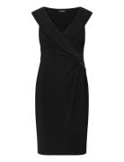 Jersey Off-The-Shoulder Cocktail Dress Kort Kjole Black Lauren Ralph L...