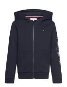 U Essential Zipthrough Hoodie Tops Sweat-shirts & Hoodies Hoodies Navy...