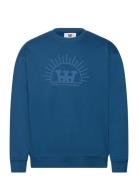Noel Resort Sweatshirt Gots Sweat-shirt Genser Blue Double A By Wood W...