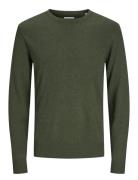 Jjeemil Knit Crew Neck Noos Tops Knitwear Round Necks Green Jack & J S