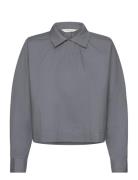 Estelpw Bl Tops Shirts Long-sleeved Grey Part Two