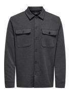 Onsnewkodyl Overshirt Sweat Noos Tops Overshirts Grey ONLY & SONS