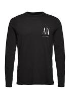 T-Shirt Tops T-shirts Long-sleeved Black Armani Exchange