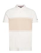 Colorblock Reg Polo Tops Polos Short-sleeved Beige Tommy Hilfiger