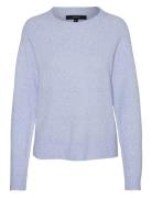 Vmdoffy Ls O-Neck Blouse Ga Noos Tops Knitwear Jumpers Blue Vero Moda