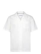 Regular-Fit 100% Seersucker Cotton Shirt Tops Shirts Short-sleeved Whi...