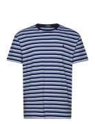 Classic Fit Striped Jersey T-Shirt Tops T-shirts Short-sleeved Blue Po...