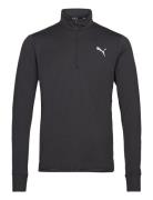 Run Favorite 1/4 Zip M Tops T-shirts Long-sleeved Black PUMA