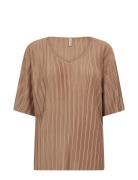 Sc-Kirit Tops T-shirts & Tops Short-sleeved Brown Soyaconcept