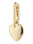 Charm Recycled Heart Pendant Halskjede Anheng Gold Pilgrim