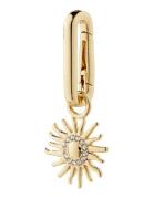 Charm Recycled Sun Pendant Halskjede Anheng Gold Pilgrim