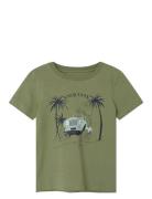 Nmmhenroy Ss Top Tops T-shirts Short-sleeved Green Name It