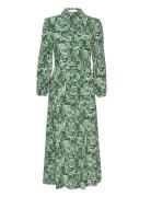 Printed Shirt Dress Maxikjole Festkjole Green Mango