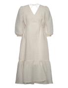 Mimosa Indija Dress Knelang Kjole White Bruuns Bazaar