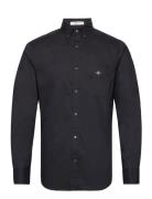 Reg Poplin Shirt Tops Shirts Casual Black GANT