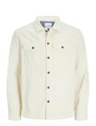 Jjeeddie Corduroy Overshirt Ls Sn Tops Overshirts White Jack & J S