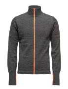 100% Wool Klemens Zip Kontrast Tops Knitwear Full Zip Jumpers Grey Mad...