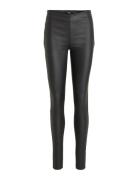 Objbelle Mw Coated Leggings Bottoms Trousers Leather Leggings-Bukser B...