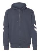 Hmllegacy Zip Hoodie Sport Sweat-shirts & Hoodies Hoodies Blue Hummel