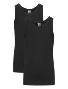 Tank Top Tops T-shirts Sleeveless Black Schiesser