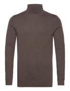 Merino Wool Roll Tops Knitwear Turtlenecks Brown Clean Cut Copenhagen