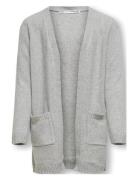 Koglesly L/S Open Cardigan Knt Tops Knitwear Cardigans Grey Kids Only