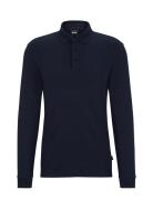 Pado 30 Tops Polos Long-sleeved Navy BOSS