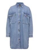 Elongated Overshirt Tops Overshirts Blue Lee Jeans