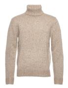 High Neck Knit Sweather Tops Knitwear Turtlenecks Beige Revolution