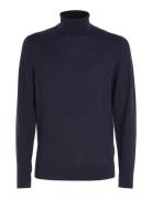 Merino Rws Turtle Neck Tops Knitwear Turtlenecks Navy Calvin Klein