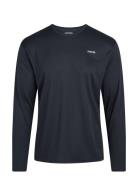 Men L/S Sports Tee Sport T-shirts Long-sleeved Navy ZEBDIA